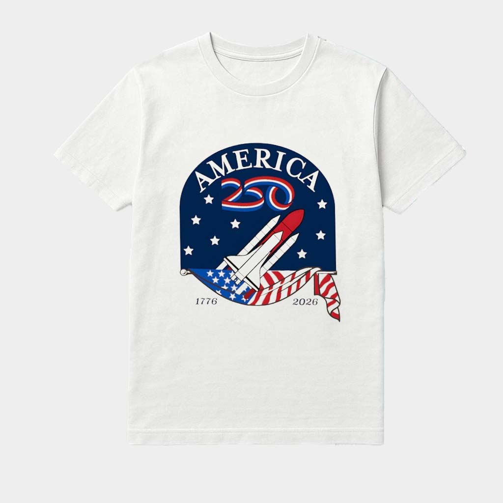 America 250 1776 2026 Rocket Shirt Patriotic Gifts For Dad