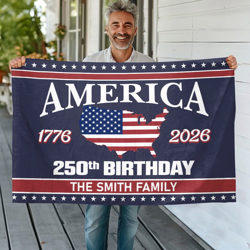 America 250 Birthday 1776-2026 Double-sided Flag America 250 Merchandise Gifts For Patriots