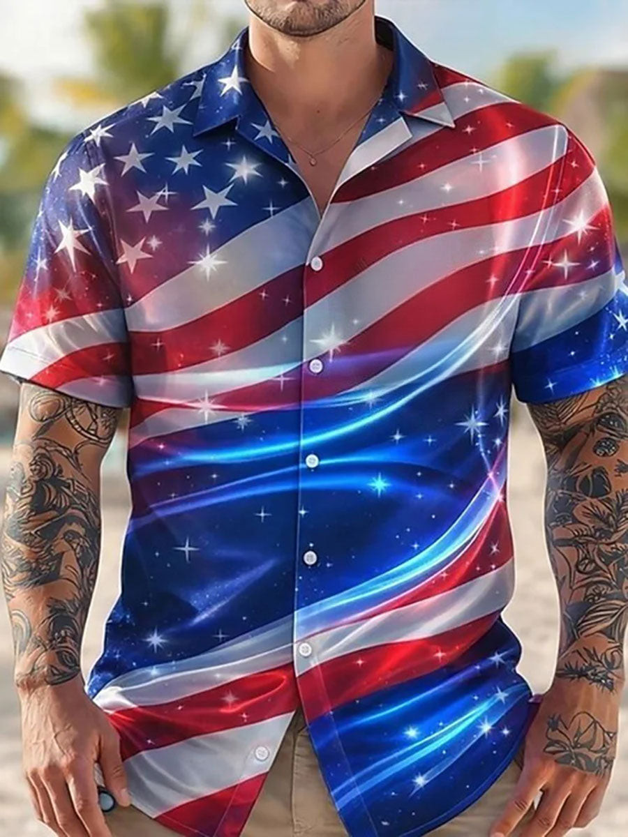 America 250 Celebration Hawaiian Shirt 4Th Of July Button Up Shirt Gifts For Patriotic Dad