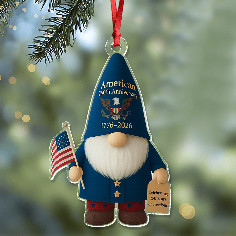 America 250 Gnome Ornament Independence Day 2026 Ornament 4th Of July Gifts
