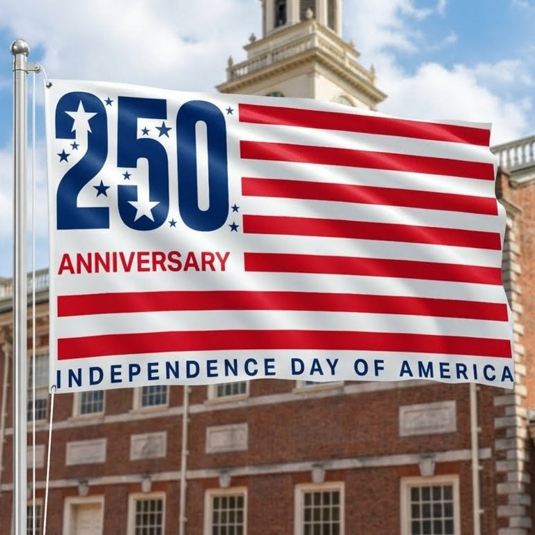 America 250 Merch American Flag - 250 Anniversary Independence Day of America 4th Of july Grommet Flag