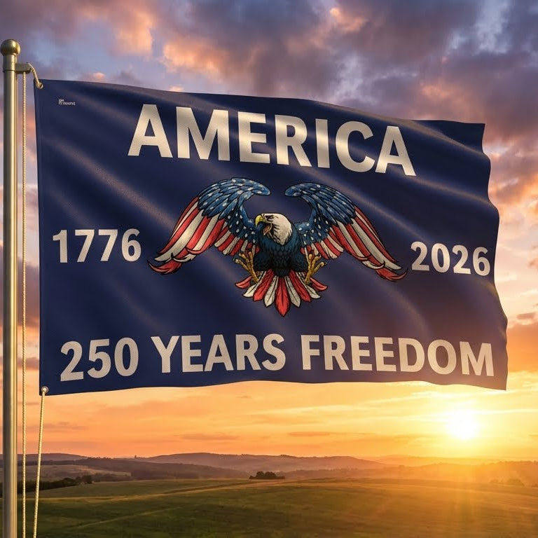 America 250 Merch American Flag - America 250th Anniversary Grommet Freedom 4th of july Flag