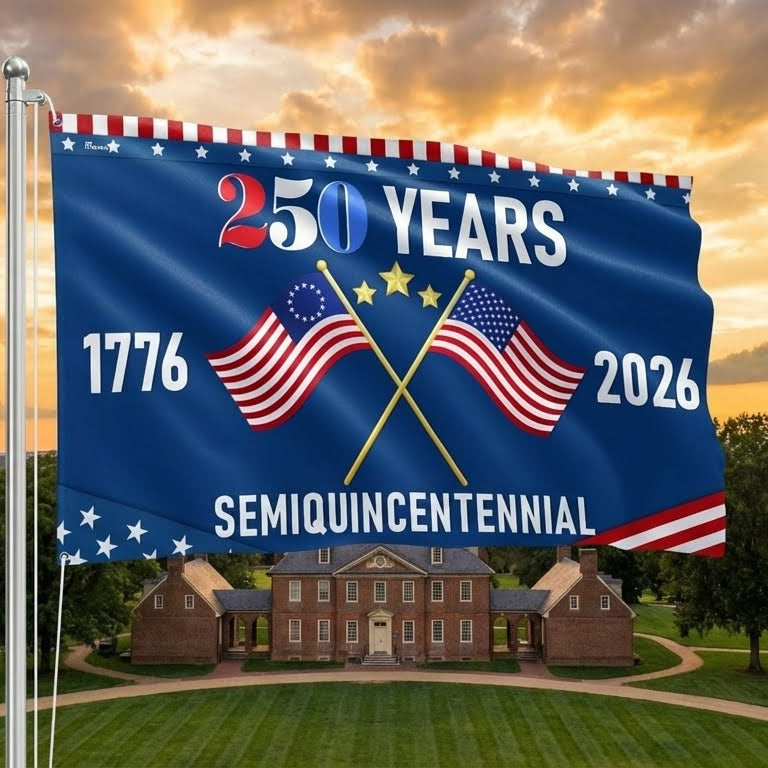 America 250 Merch American Flag - America 250th Anniversary Semiquincentennial Grommet Flag