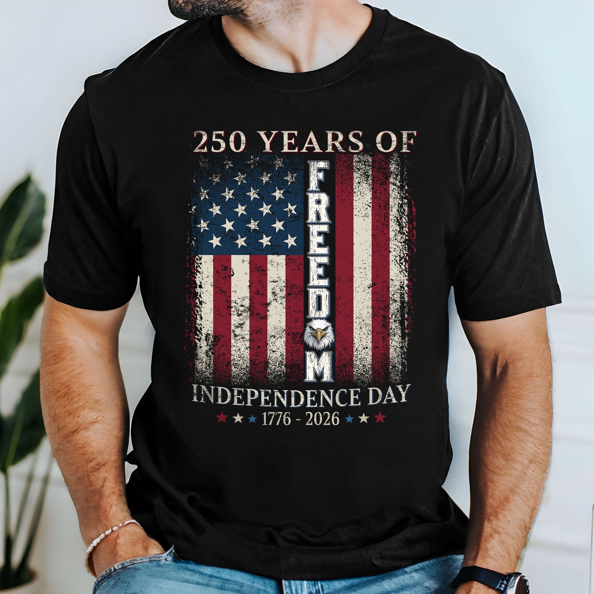 America 250 Merchandise 250 Years of Freedom 1776-2026 Independence Day Patriotic T-Shirt