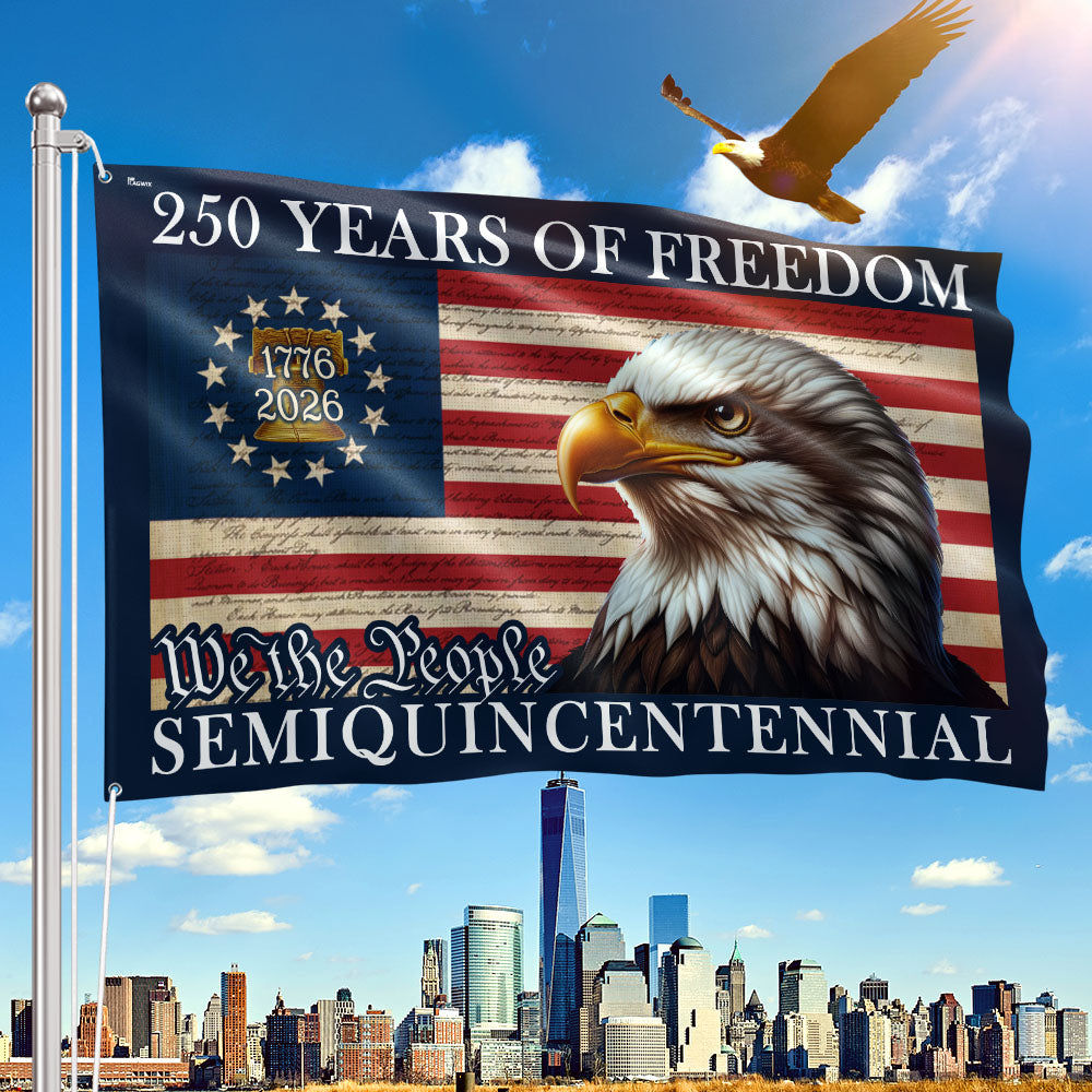 America 250 Merchandise 250 Years of Freedom American Flag Semiquincentennial Eagle Flag