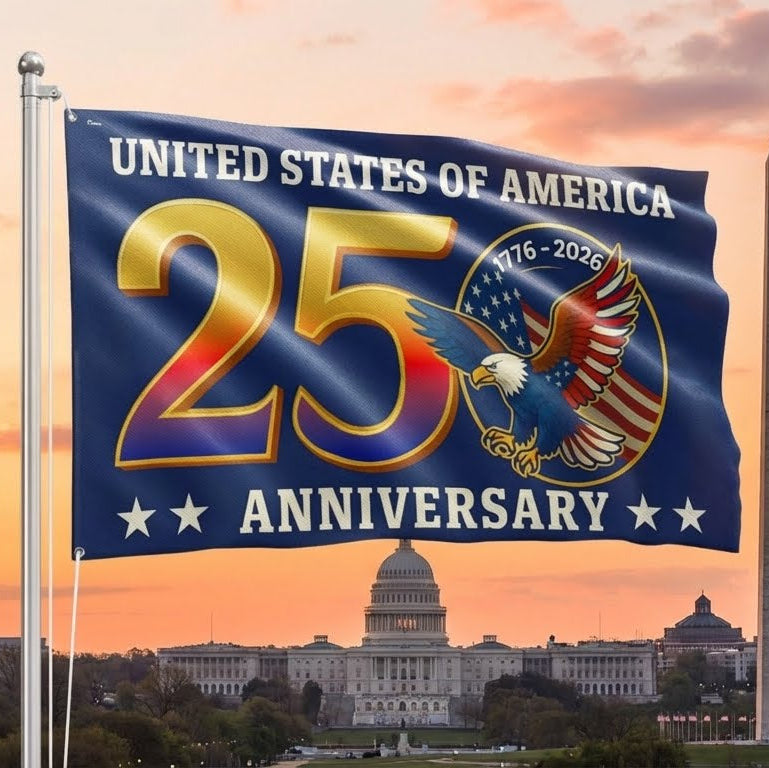America 250 Merchandise 250th Anniversary United States of America Eagle Patriotic Grommet Flag