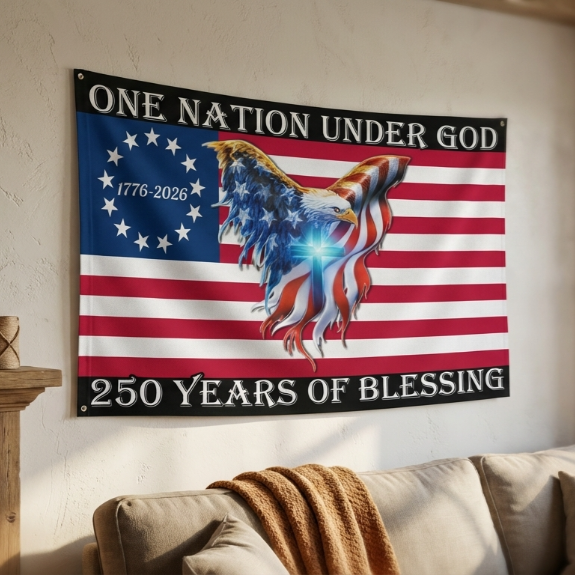 America 250 Merchandise One Nation Under God, 250 Years Of Blessing 250 American Flag Gift Ideas