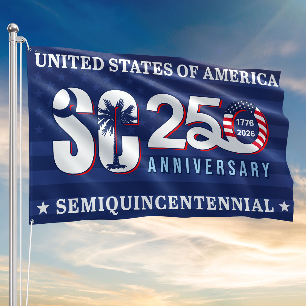 America 250 Merchandise SC 250th Anniversary Flag USA Semiquincentennial Patriotic Grommet Flag