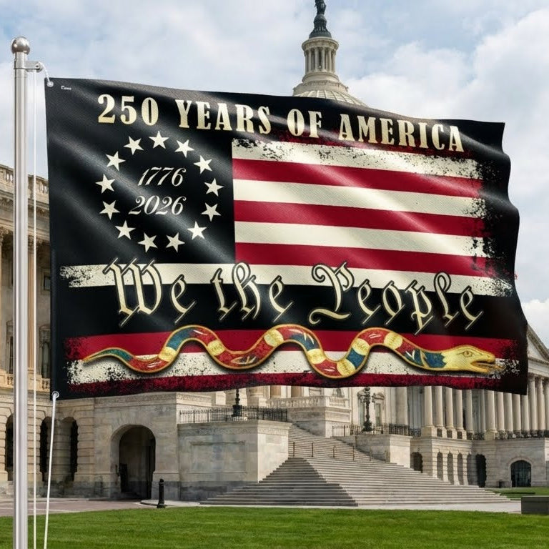 America 250 Merchandise We The People 1776 2026 Flag, 250 Years of American Heritage Patriotic