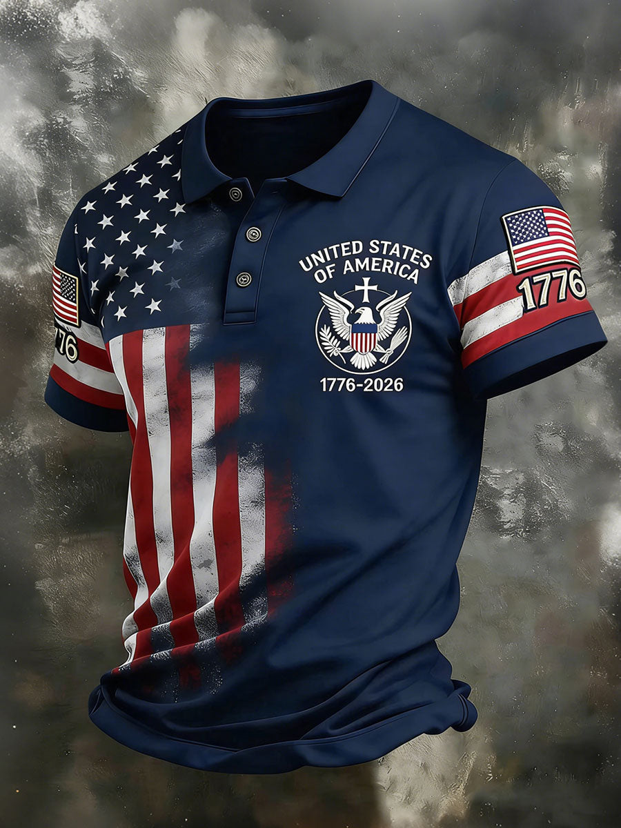 America 250 Polo Shirt United States Of America 1776 2026 Clothing Gift For Men