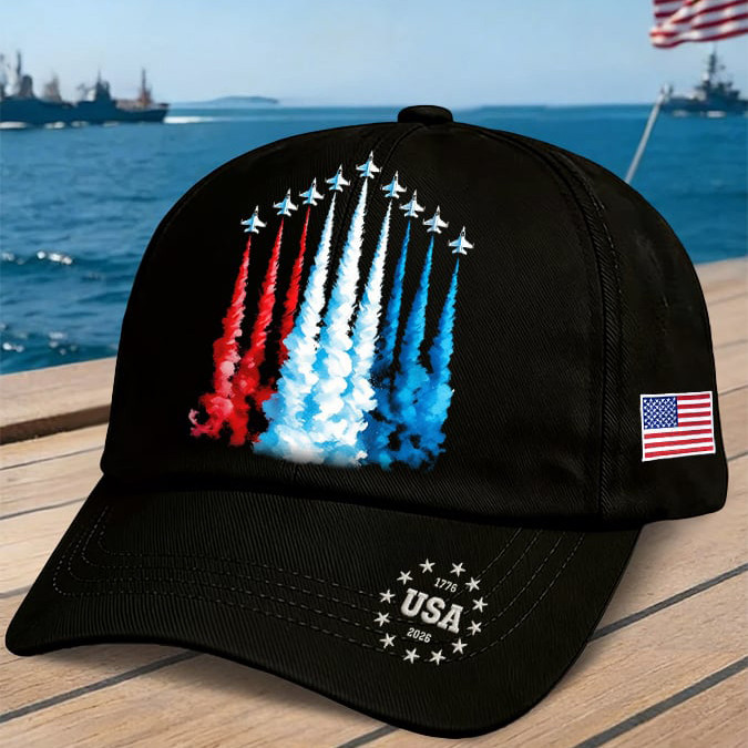 America 250 Red White & Blue Sky Tribute Hat America's Birthday Baseball Cap July 4th Presents