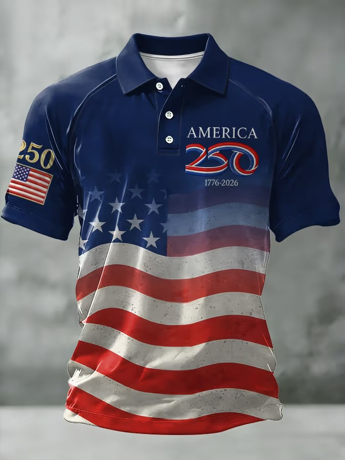 America 250 Semiquincentennial 1776 2026 Polo Shirt Patriotic Apparel Best Gift For Independence Day