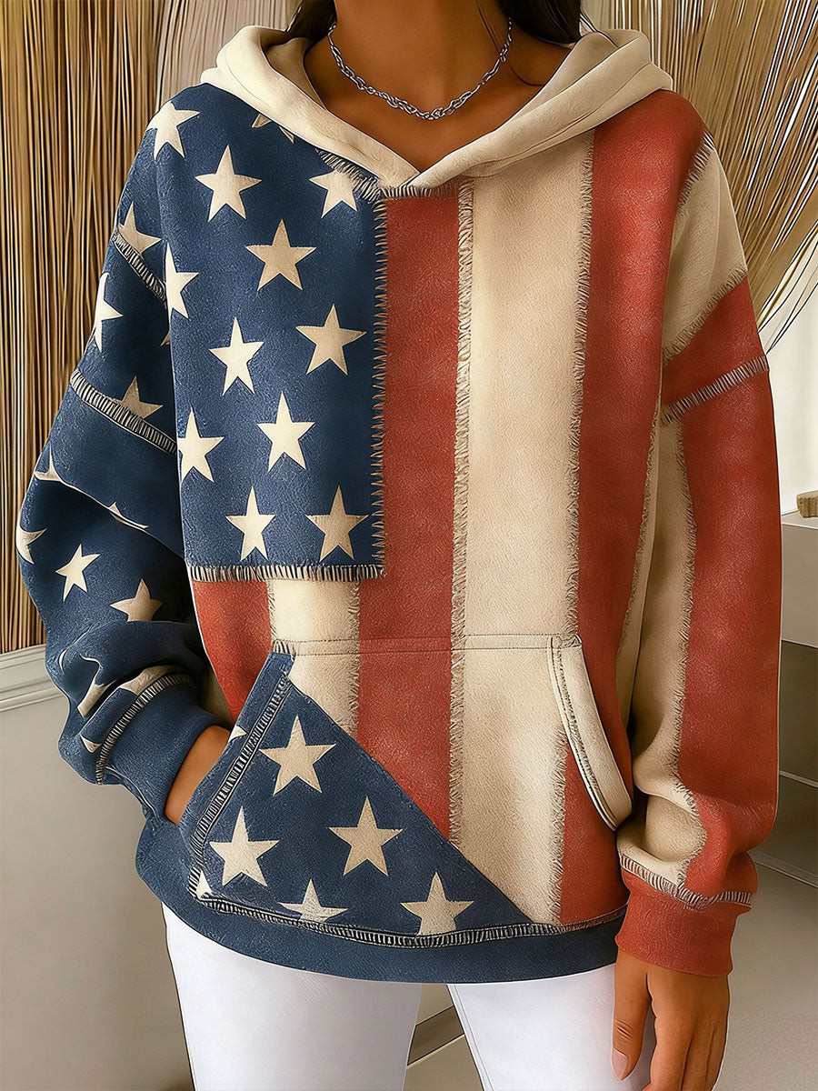America 250 US Flag Hoodies Women's Patriotic Apparel Unique Mother's Day Gifts