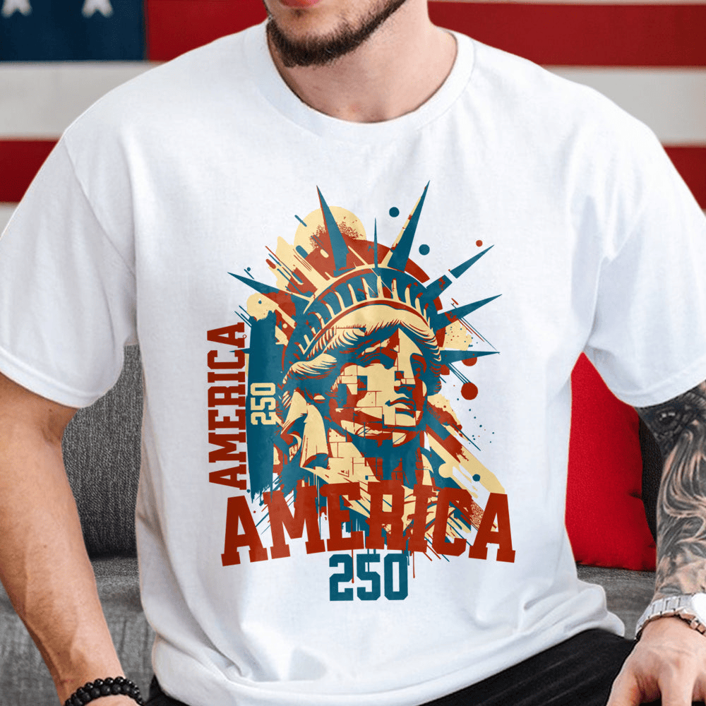 America 250 USA Freedom Liberty America 250 T-Shirt Statue Of Liberty Shirt 4th Of July Gifts