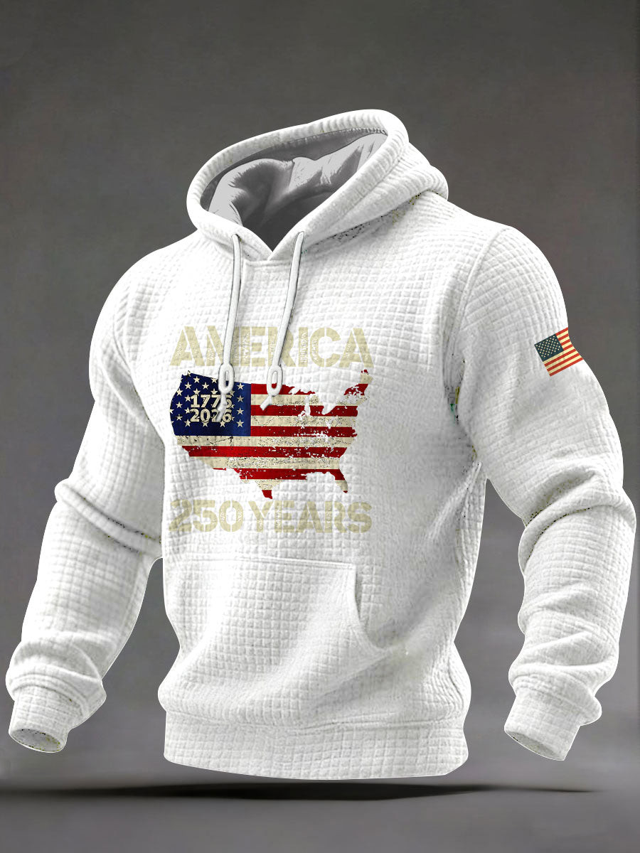 America 250 Years 1776 2026 Hoodie USA Map Pullover Celebrating Freedom Day Gifts