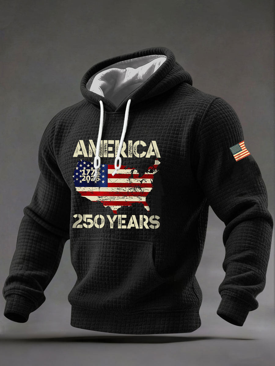 America 250 Years 1776 2026 Hoodie USA Map Pullover Celebrating Freedom Day Gifts