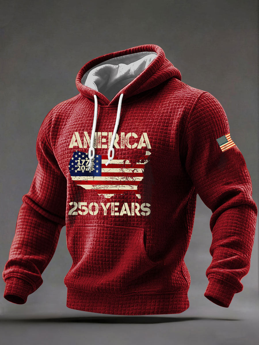 America 250 Years 1776 2026 Hoodie USA Map Pullover Celebrating Freedom Day Gifts