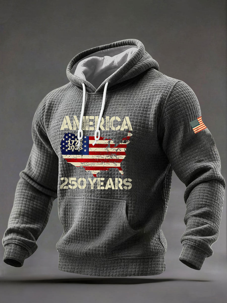 America 250 Years 1776 2026 Hoodie USA Map Pullover Celebrating Freedom Day Gifts
