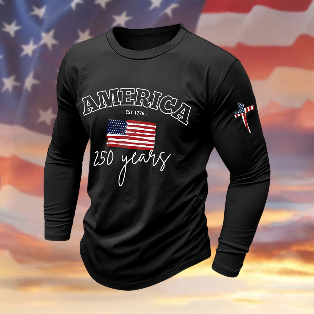 America 250 Years 1776 2026 Long Sleeve Shirt 4Th Of July Outfits Gift For Patriots