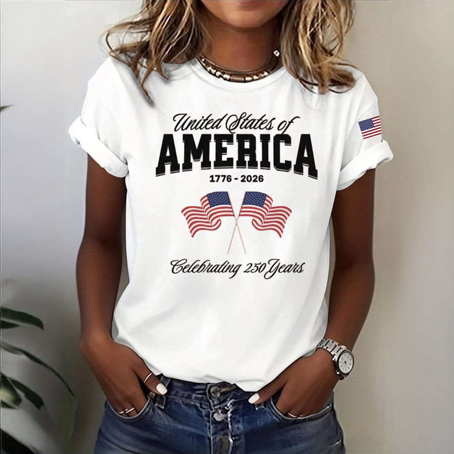 America 250 Years 1776 2026 T-Shirt Independence Day 2026 Clothes Present Idea For Wife