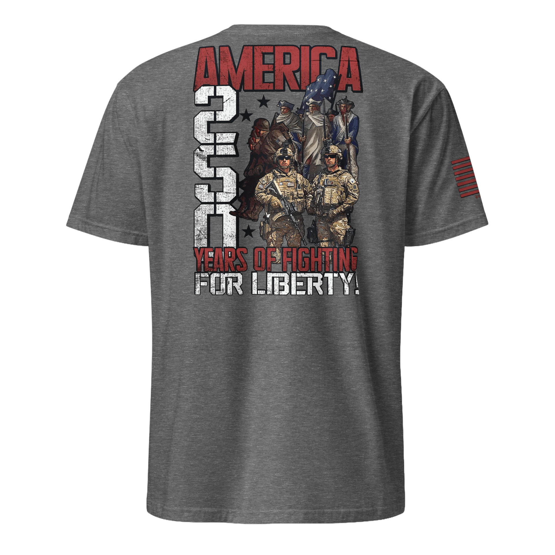 America 250 Years Of Fighting For Liberty T-Shirt Independence Day Clothing Gifts For Veterans