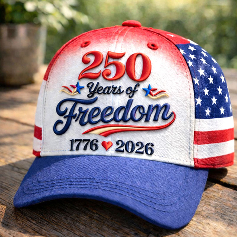 America 250 Years Of Freedom 1776 2026 Hat American Flag Baseball Cap Fourth Of July Gift