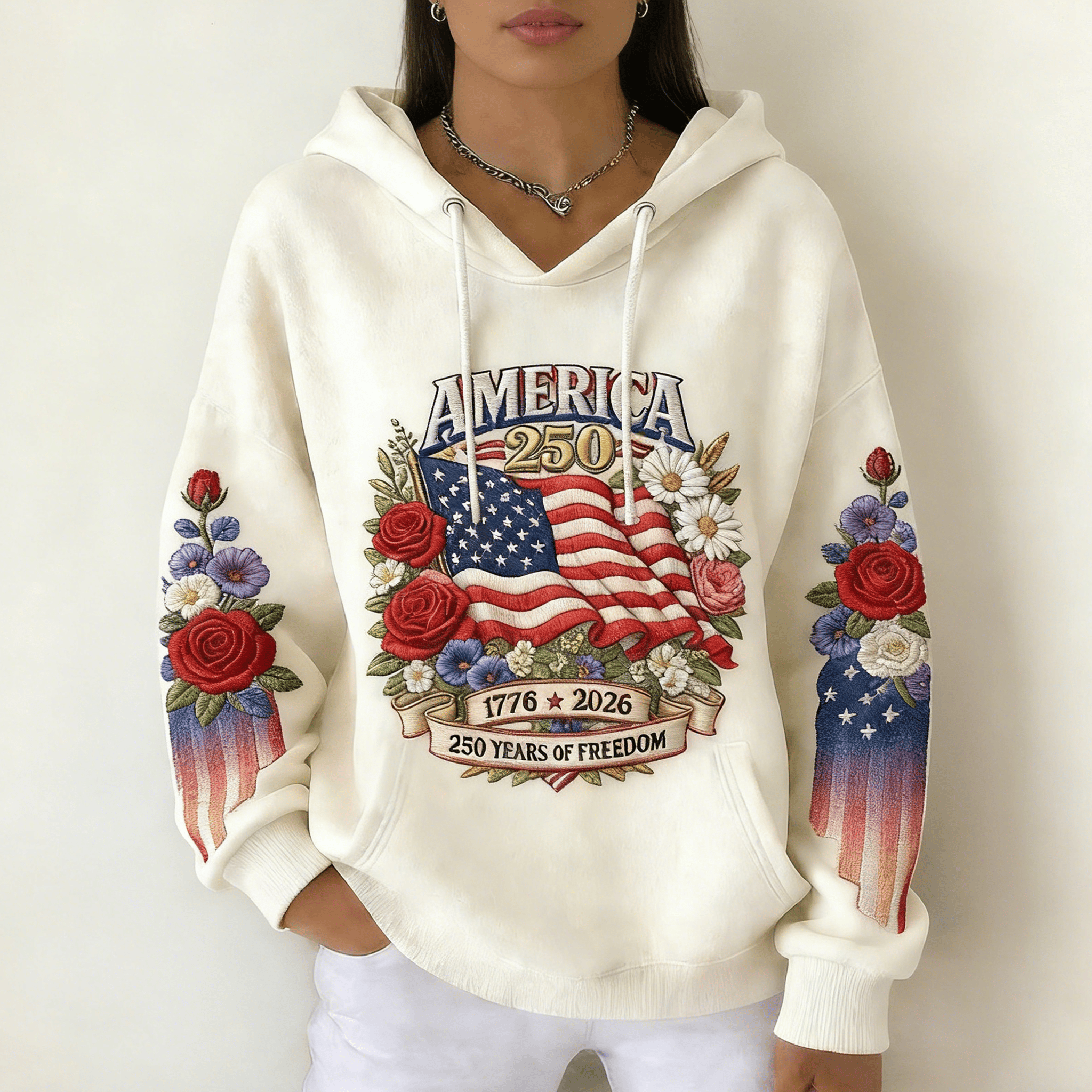 America 250 Years Of Freedom 1776 2026 Hoodie 250th Anniversary Of America Apparel Present Ideas