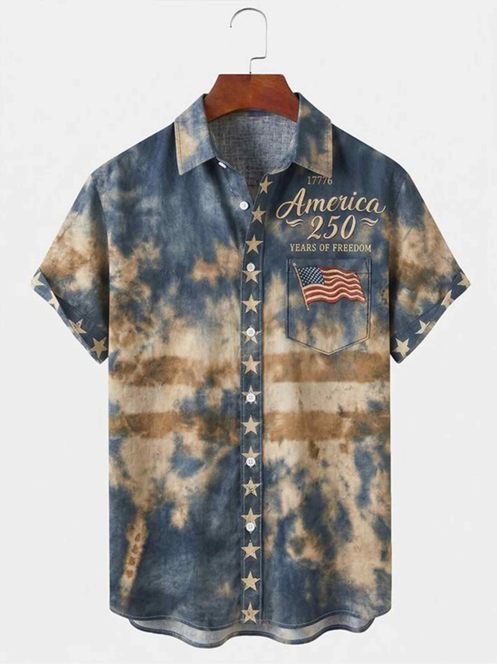 America 250 Years Of Freedom Hawaiian Shirt Independence Day Clothing Gift For Him