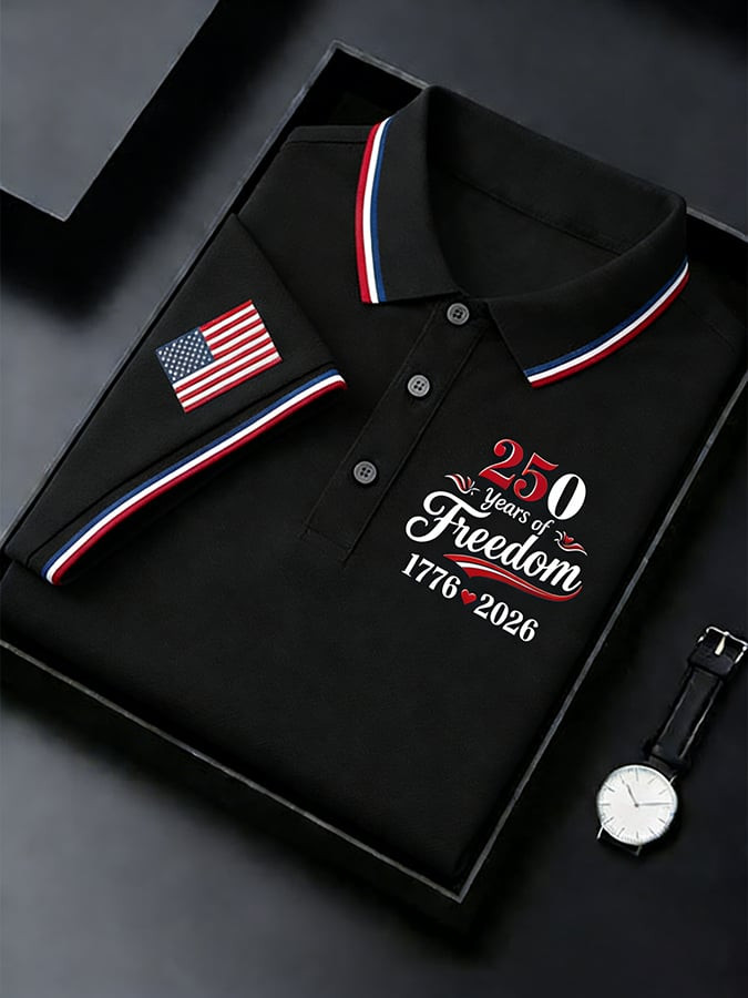 America 250 Years Of Freedom Polo Shirt 176 2026 Independence Day Apparel Gifts For Him