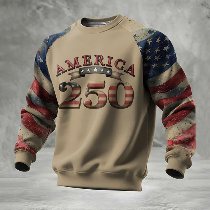 America 250 Years Of Freedom Sweatshirt American Flag Apparel Good Gift For Boyfriend