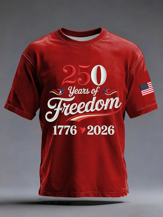 America 250 Years Of Freedom T-Shirt 1776 2026 US Patriot Clothing Gifts For Husband