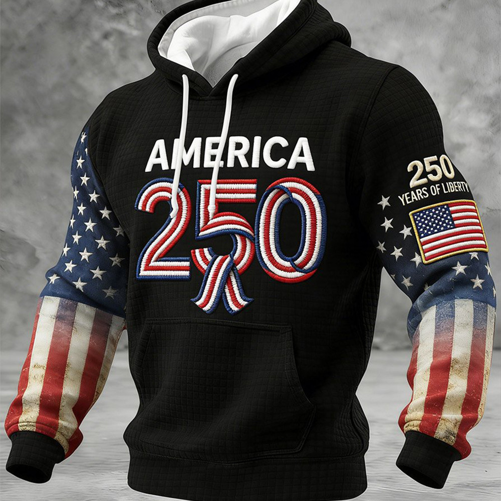 America 250 Years Of Liberty Hoodie American Flag Apparel Good Gifts For Him