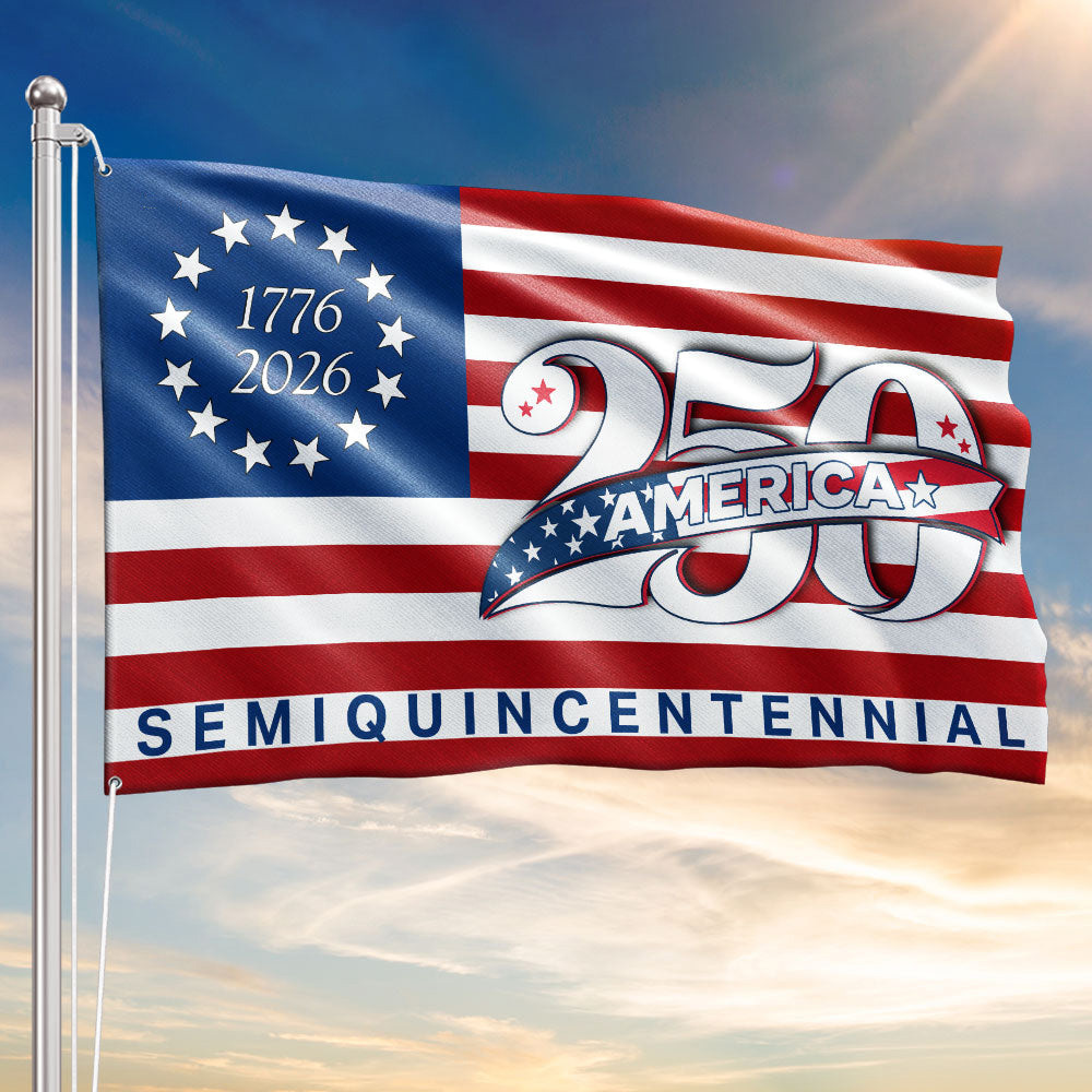 America 250 Years Semiquincentennial 1776 2026 Flag America's Birthday Flag Gift For Patriots