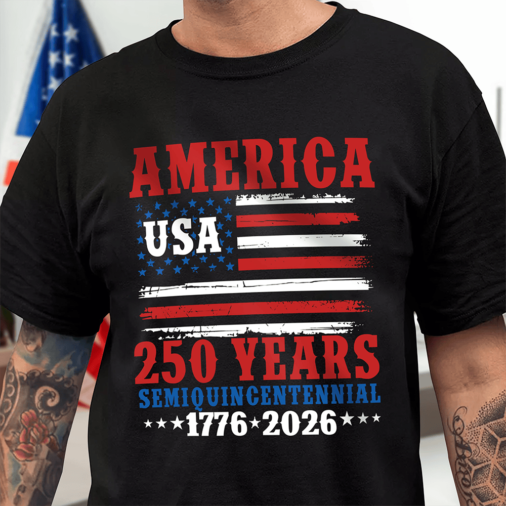 America 250 Years Semiquincentennial T-Shirt 1776 2026 Merchandise Gift For Him