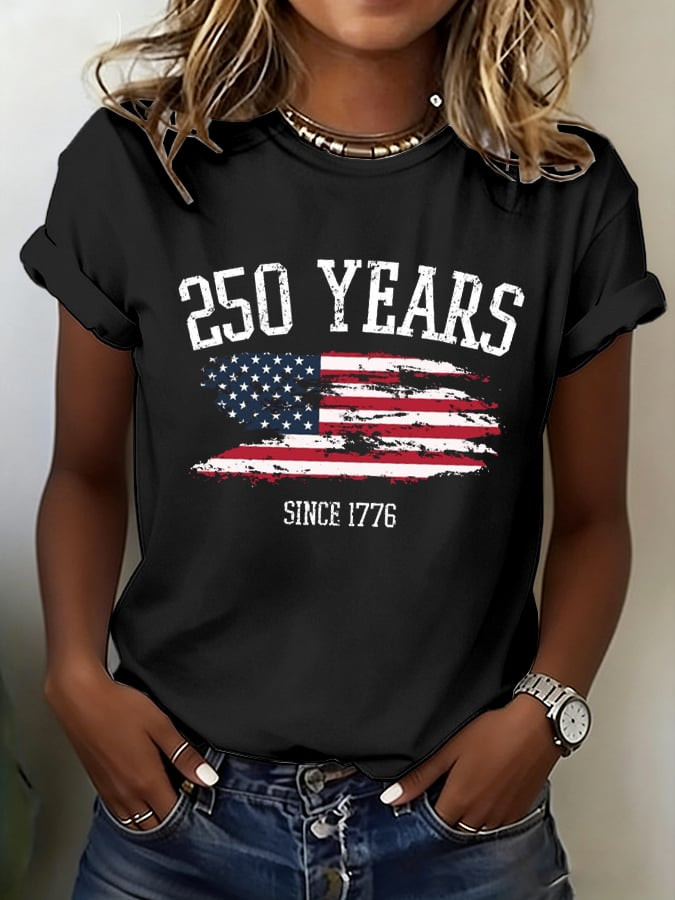 America 250 Years Since 1776 Shirt 250th Anniversary USA Flag Merch Patriotic Gifts For Women