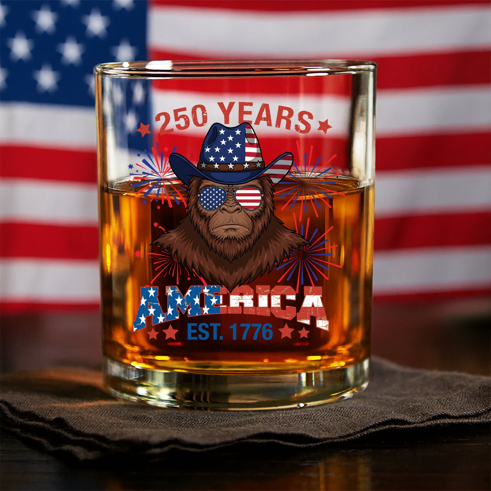America 250 Years Whiskey Glass America 250 Merchandise Patriotic Presents