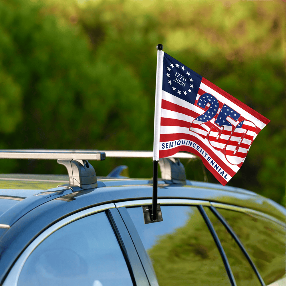 America 250th 1776 2026 Semiquincentennial Us Flag Car America's 250 Birthday Decorations