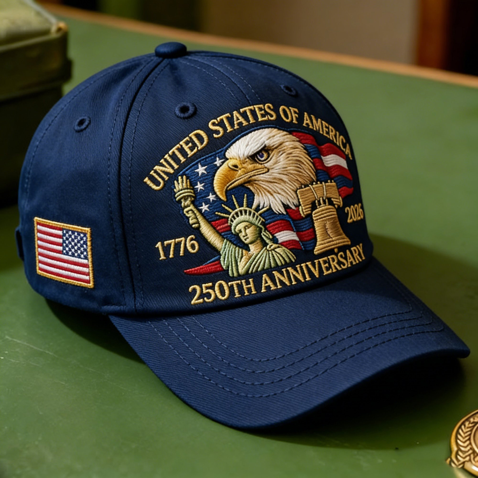 America 250th Anniversary 1776 2026 Eagle Hat Best 4th Of July Baseball Cap
