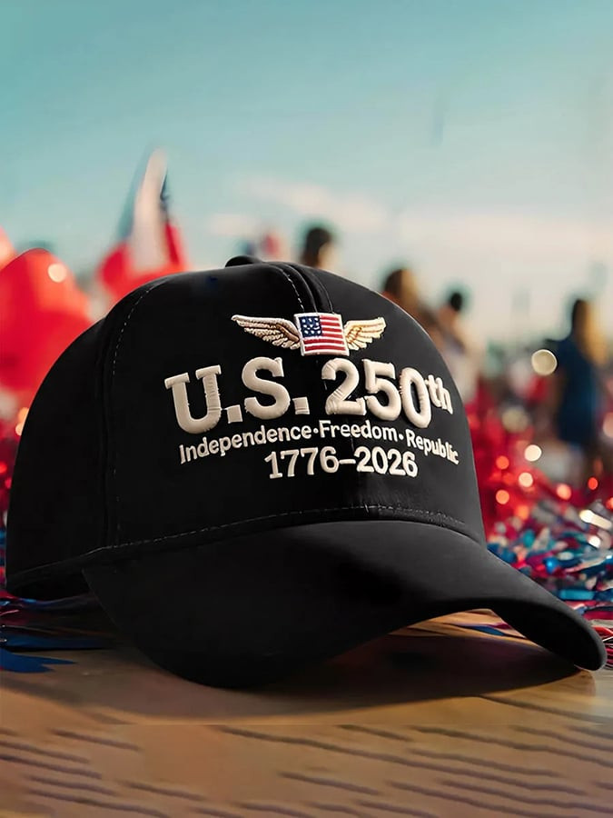 America 250th Anniversary 1776 2026 Embroidered Hat US 250th Independence Freedom Republic Hat