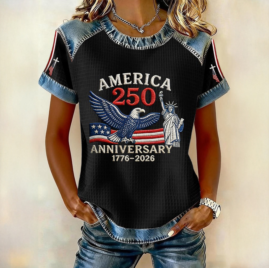 America 250th Anniversary 1776 2026 Faith T-Shirt Independence Day 2026 Clothes