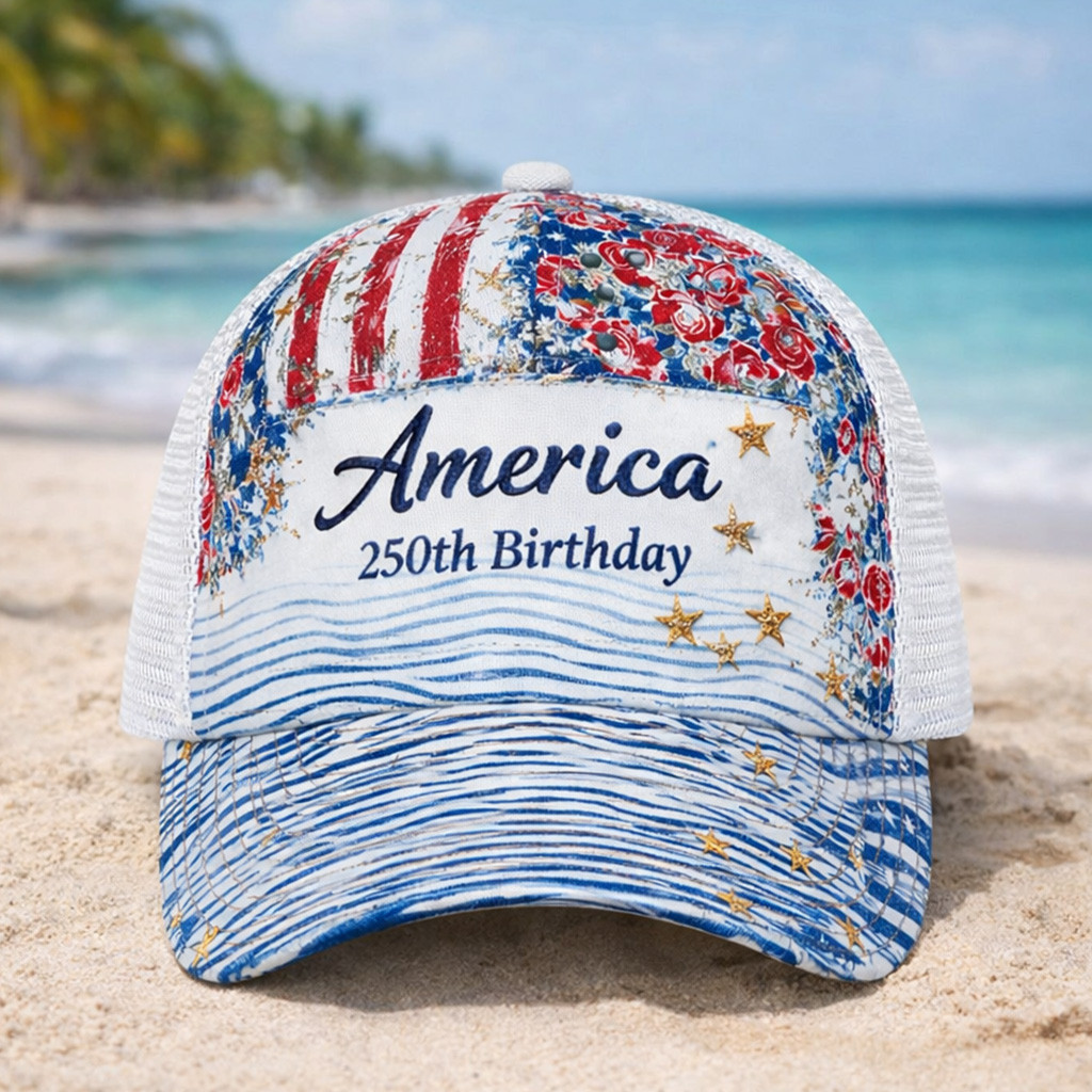 America 250th Anniversary 1776 2026 Floral Hat Best 4Th Of July Baseball Cap Cool Gift For Friends