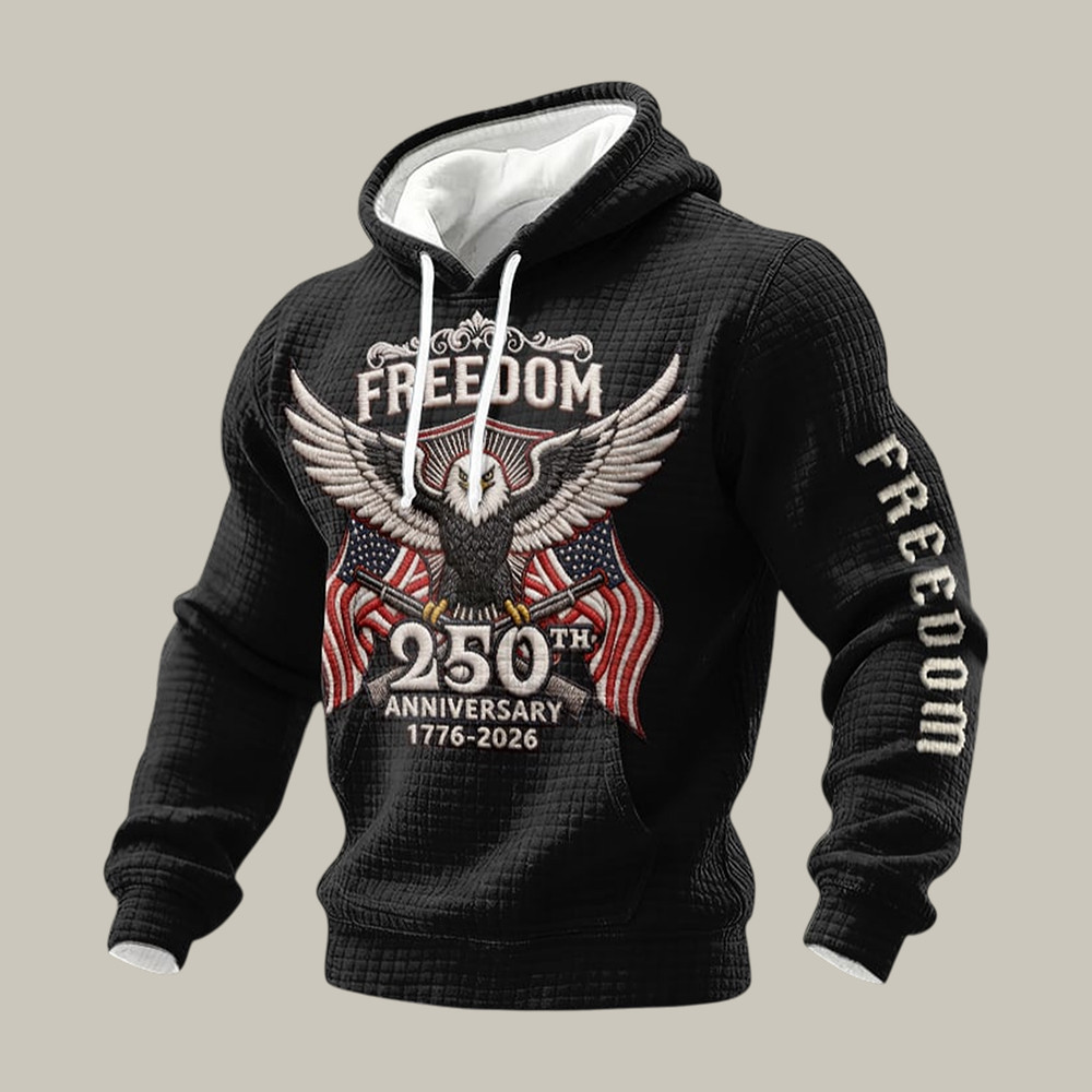 America 250th Anniversary 1776 2026 Freedom Hoodie Patriotic Eagle Apparel America's Birthday Gift