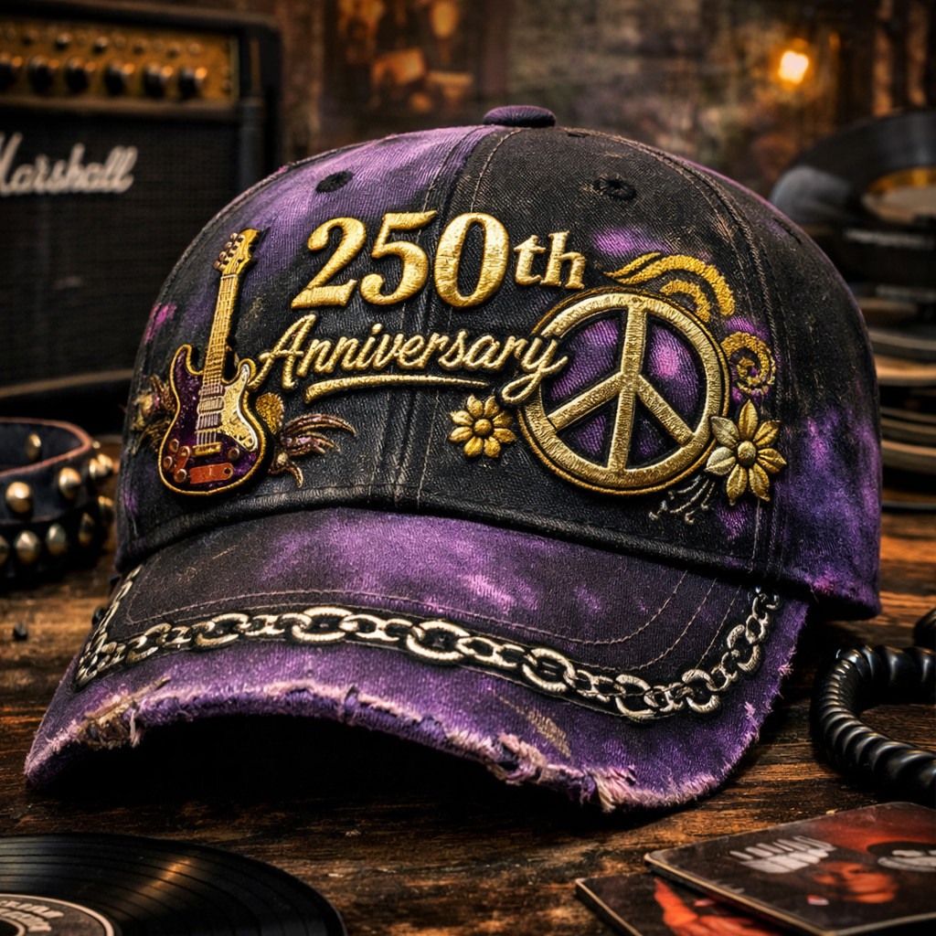 America 250Th Anniversary 1776 2026 Hippie Hat Guitar Art Independence Day 2026 Merch