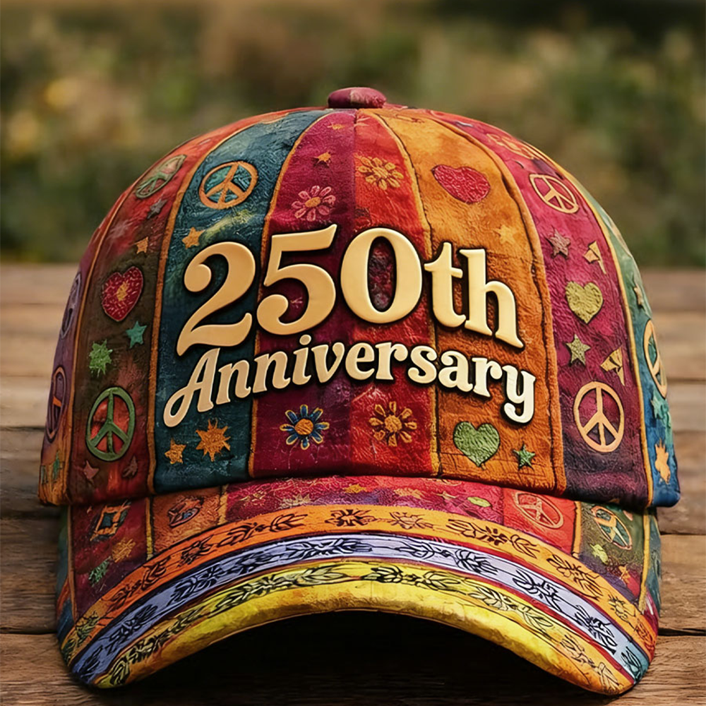 America 250Th Anniversary 1776 2026 Hippie Hat Independence Day 2026 Baseball Cap