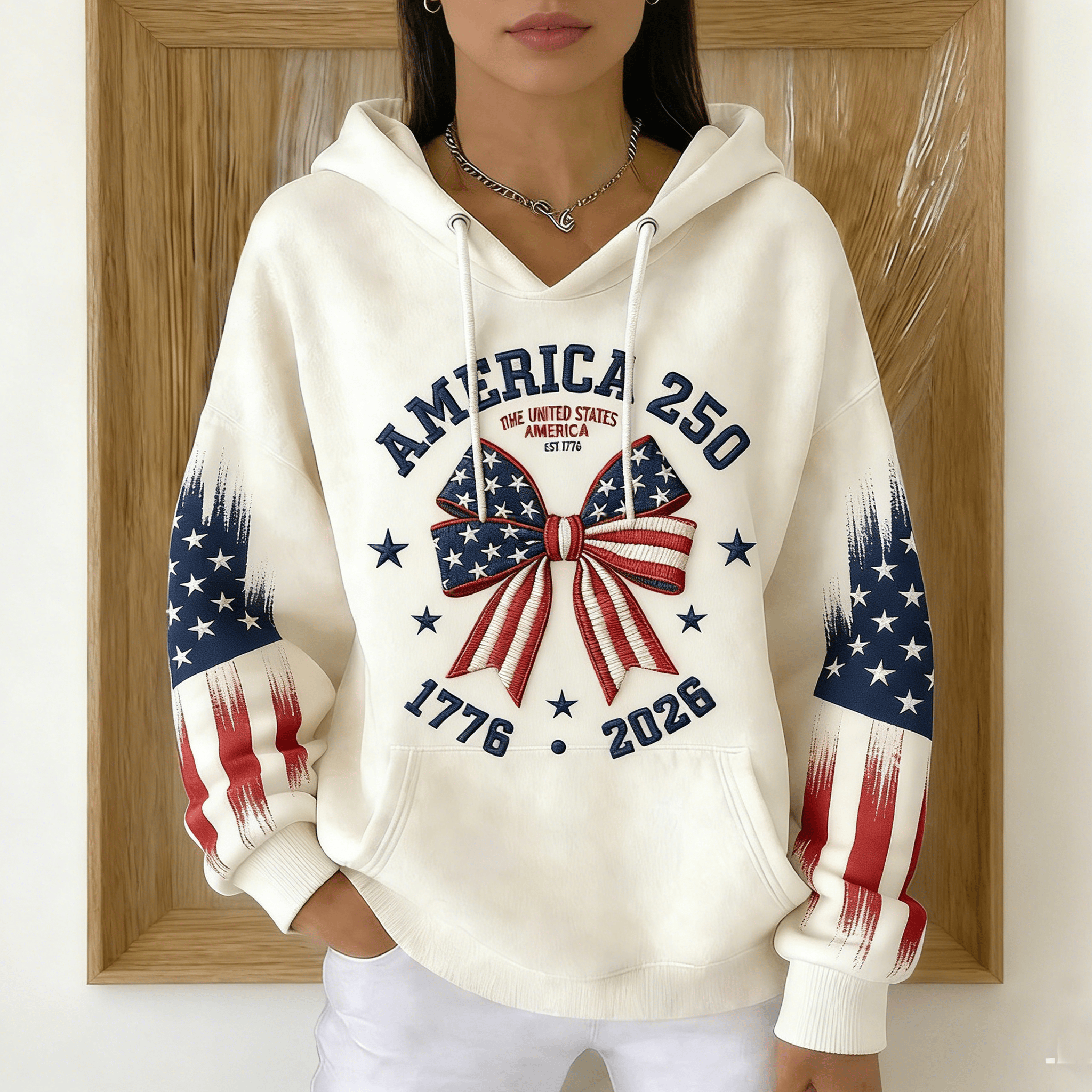 America 250th Anniversary 1776 2026 Hoodie Fourth Of July Clothing Gift Ideas
