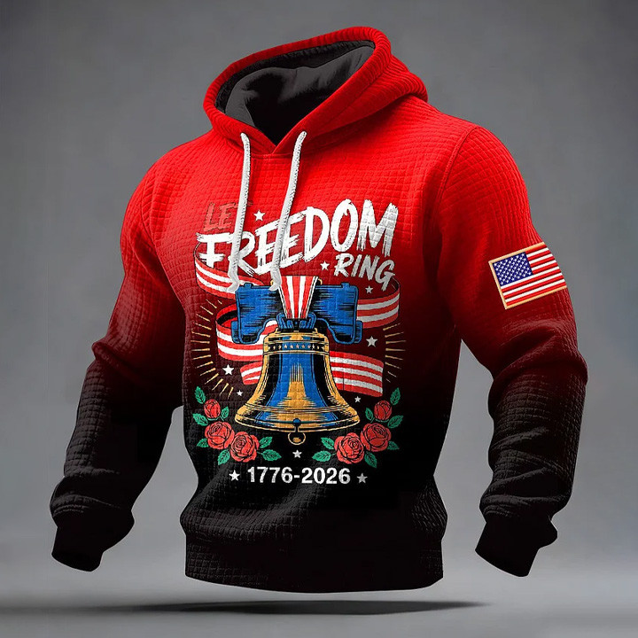 America 250Th Anniversary 1776 2026 Hoodie Freedom Ring 4th Of July Merch