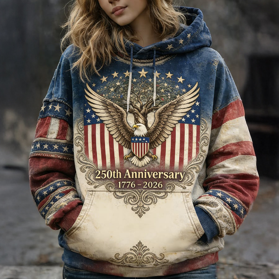 America 250th Anniversary 1776 2026 Hoodie Independence Day 2026 Hooded Sweatshirt Gift Idea