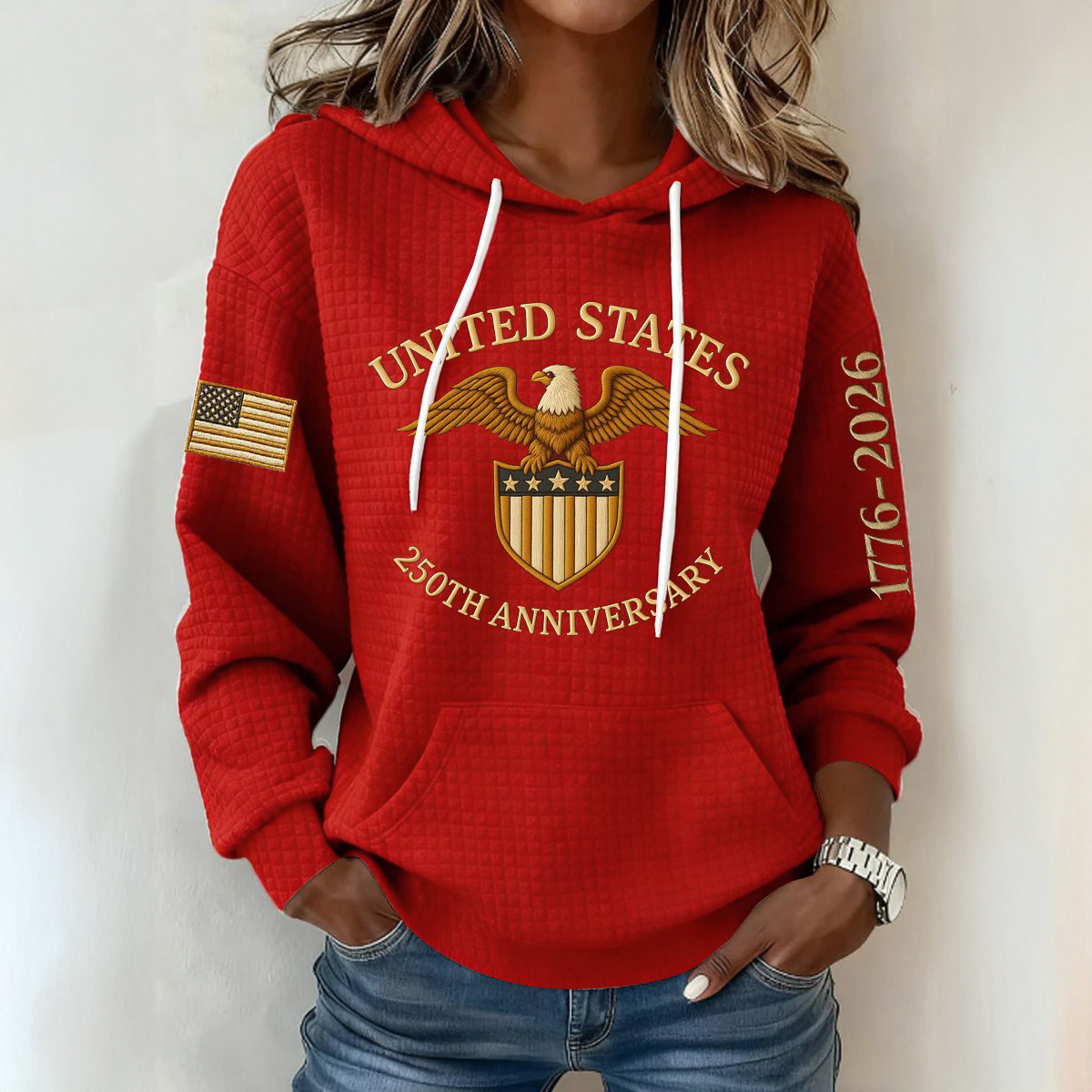 America 250th Anniversary 1776 2026 Hoodie Independence Day Hooded Sweatshirt