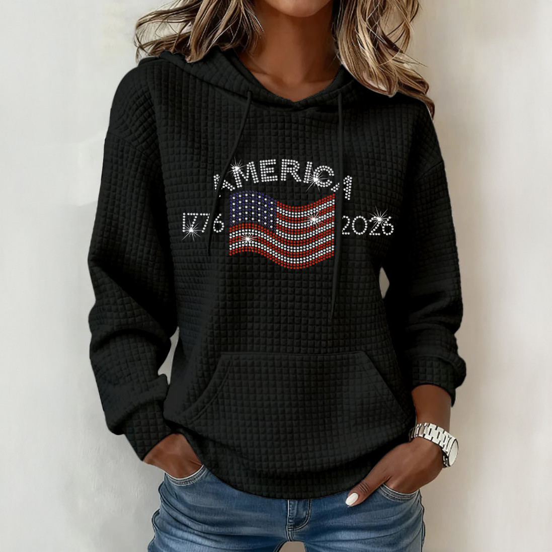 America 250th Anniversary 1776 2026 Hoodie Independence Day Hooded Sweatshirt