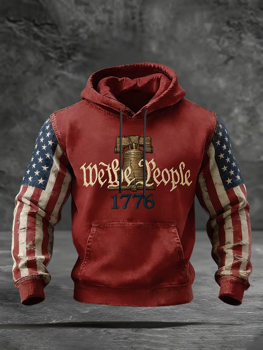 America 250th Anniversary 1776 2026 Hoodie USA Flag We The People Patriotic Hoodie Him Gifts